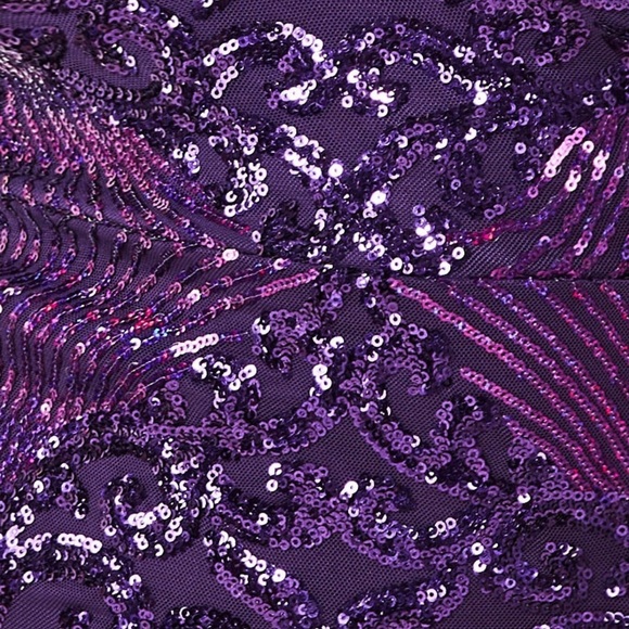 Purple Sequins Dress NEW - Picture 5 of 7